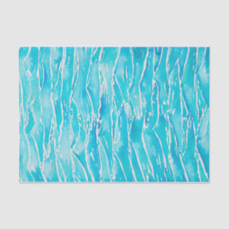 Mousseline Aquarelle Ocean Waves Art Imprimer Tissu Papier