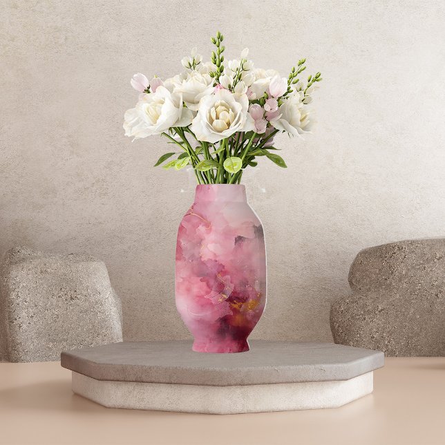 Mousseline Aquarelle rose Abstrait Découpage papier papier (Créateur téléchargé)