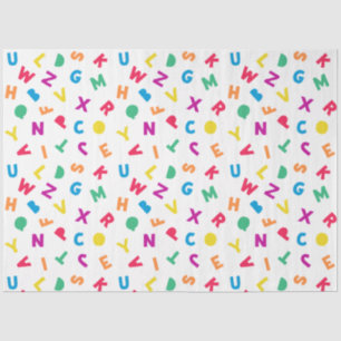 Mousseline Arc en ciel Alphabet Scramble Papier