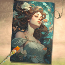 Art Nouveau Femme 1 Découpage papier