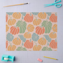 Automne Citrouille Enveloppement papier Motif Aut