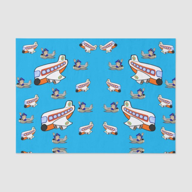 Mousseline Avions décoratifs en papier de tissu (Recto)