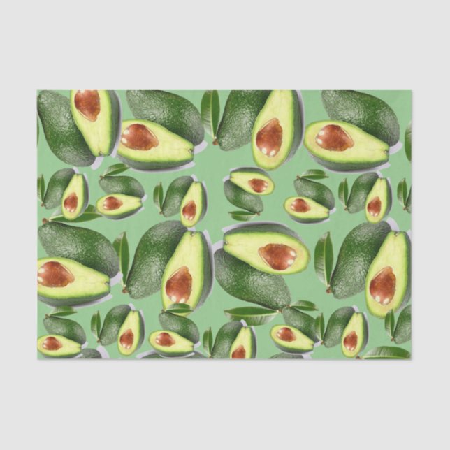 Mousseline Avocados en papier tissu (Recto)