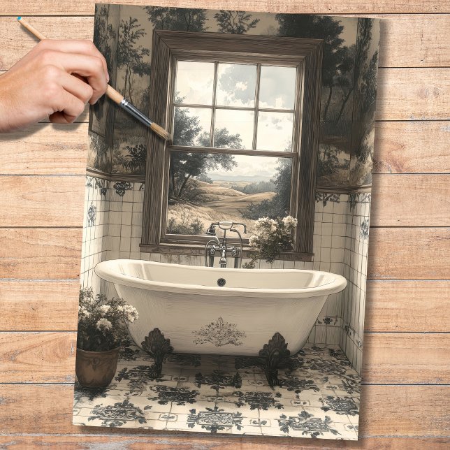 Mousseline Baignoire Avec Vue 2 Papier Découpage (Créateur téléchargé)