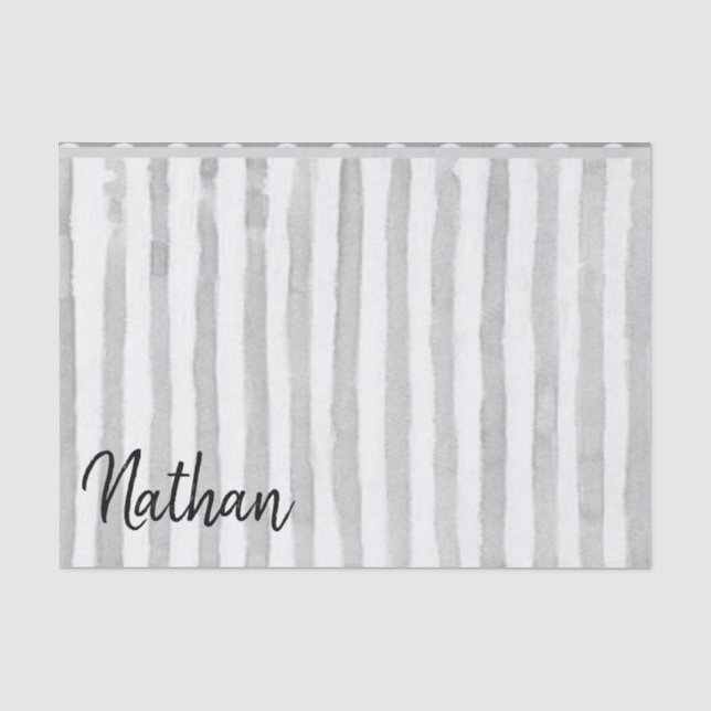 Mousseline Bandes gris papier tissu (Recto)