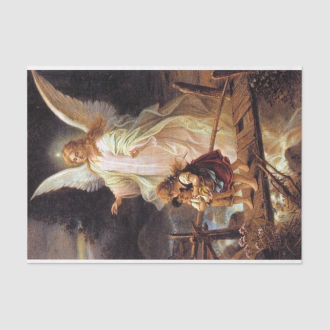 Mousseline Beau papier de papier de découpage de l'ange gardi (Recto)