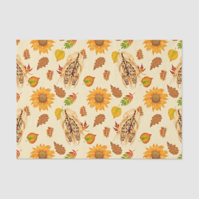 Mousseline Beau papier de tissus d'automne (Recto)