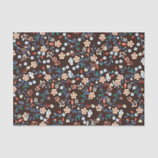 Mousseline Beau papier de tissus floraux brillants