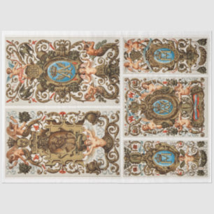 Mousseline Beau papier découpage baroque rococo angel
