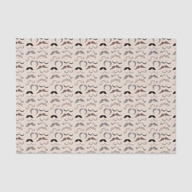 Mousseline Beaucoup de moustaches papier (Recto)