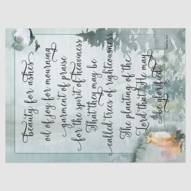 Mousseline Beauté pour les cendres papier Tissu renard vertic (Recto)