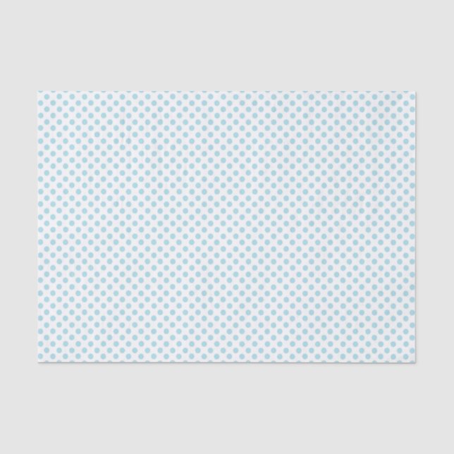 Mousseline Bébé bleu Polka papier de fond (Recto)