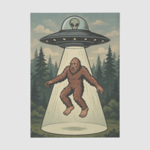 Mousseline Bigfoot enlèvement UFO Alien découpage papier de t