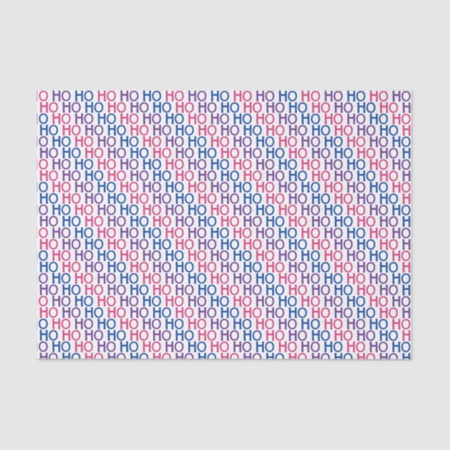 Mousseline Bisexual Pride Ho Ho Ho Motif Tissu Papier (Recto)