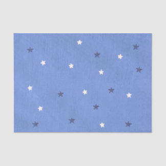 Mousseline Bleu et Blancs Papier Tissu Blé