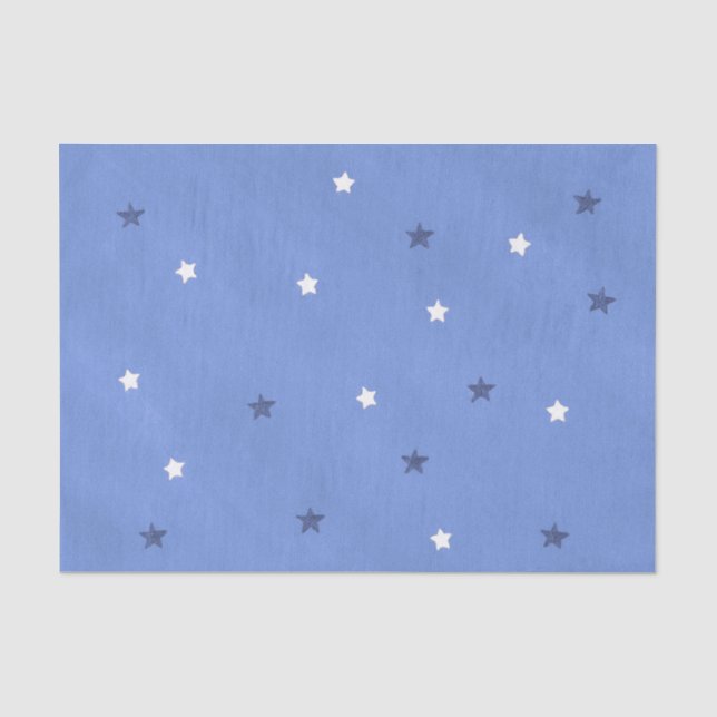 Mousseline Bleu et Blancs Papier Tissu Blé (Recto)