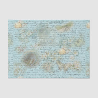 Mousseline Bleu Pâques et nids Papier de découpage