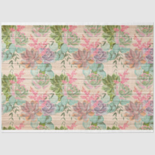 Mousseline Bois Floral Moderne Papier Tissu Populaire