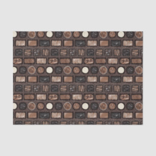 Mousseline Boîte de papier de tissus de chocolat