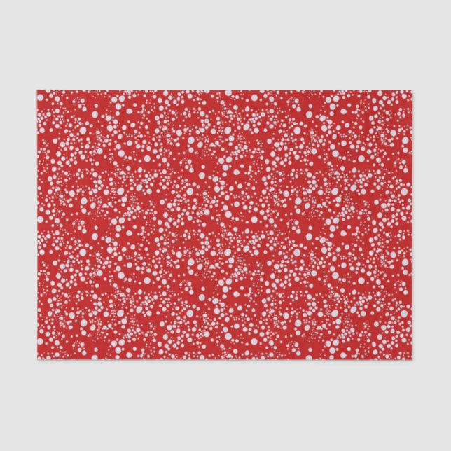 Mousseline Boucles sur papier de tissus rouges (Recto)