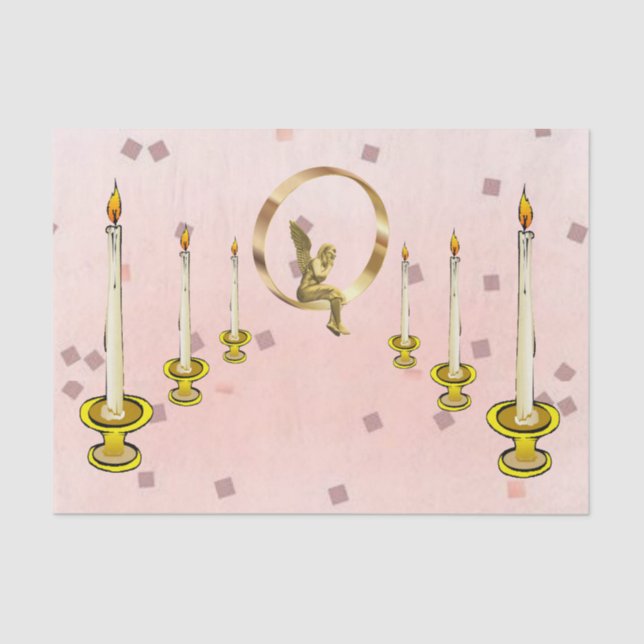 Mousseline Bougies en papier tissu (Recto)