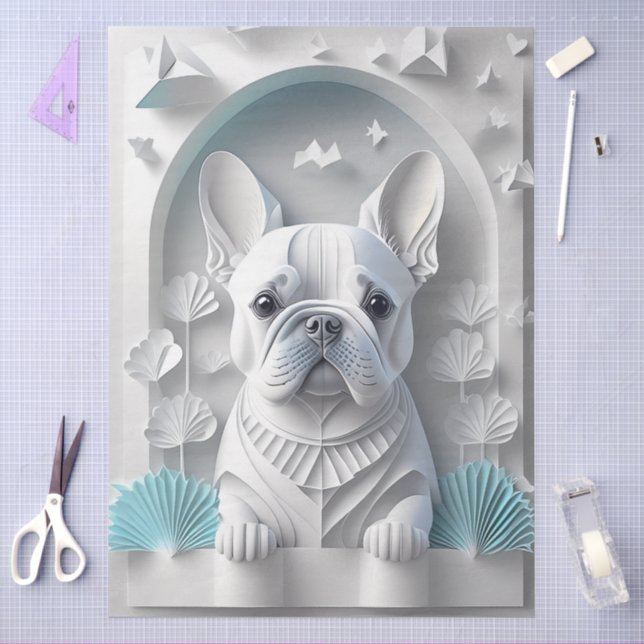 Mousseline Bouledogue français en papier (Artisanat)