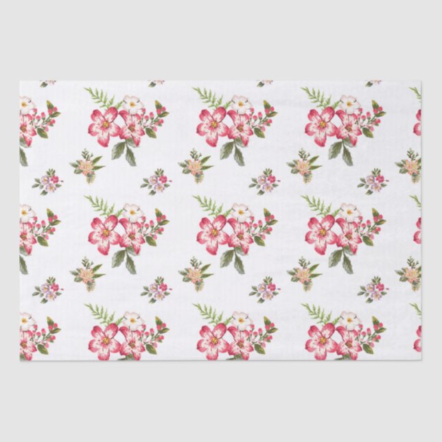 Mousseline bouquet de fleurs papier de tissu (Recto)