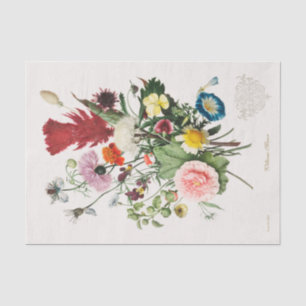 Mousseline Bouquet vintage Nom personnalisé Papier Tissus