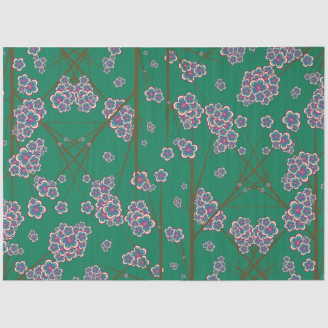 Mousseline Branches particulières Papier de tissus (Recto)