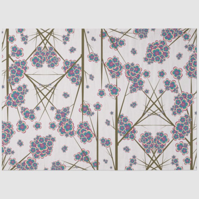 Mousseline Branches particulières Papier de tissus (Recto)