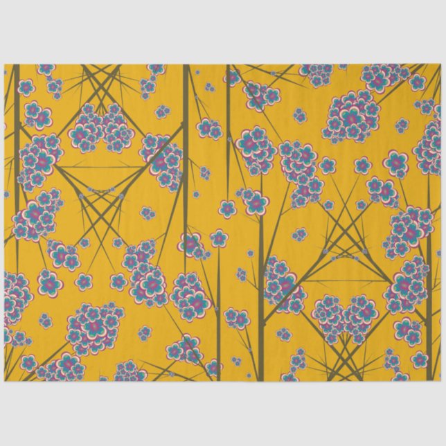 Mousseline Branches particulières Papier de tissus (Recto)