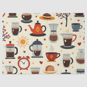 Mousseline Brasserie du matin : papier Tissu de café haut de 