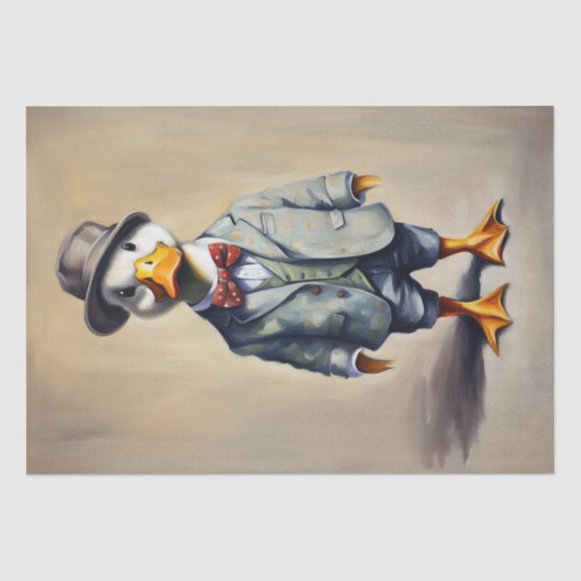 Mousseline Canards Dapper : Papier Découpage Inspiré Des Vête (Recto)