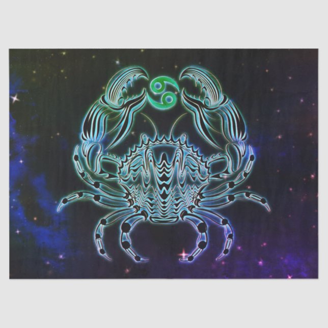 Mousseline cancer du crabe papier de tissu zodiaque (Recto)