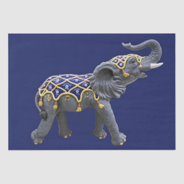 Mousseline Carousel Animal Elephant Photo Papier Tissu (Recto)