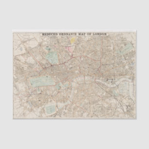 Mousseline Carte vintage du papier de tissus de Londres