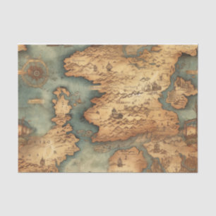 Mousseline Carte vintage Trésors Antique Découpage Papier