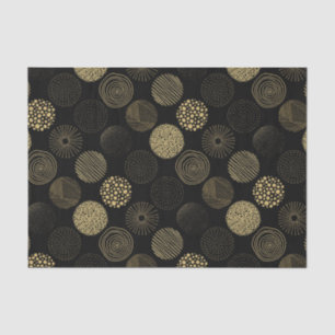 Mousseline Cercles de doodles modernes papier de tissu motif