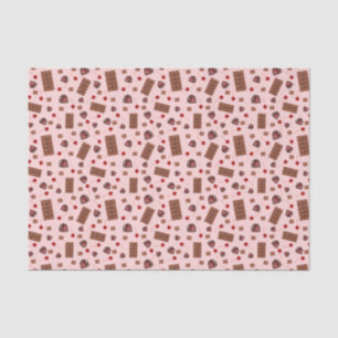 Mousseline Cerises recouvertes de chocolat Papier de tissus