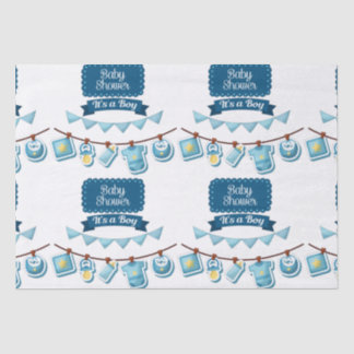 Mousseline C'est un Baby shower garçon papier