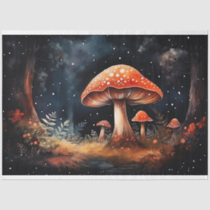 Mousseline Champignons en forêt 4 papier décolpage