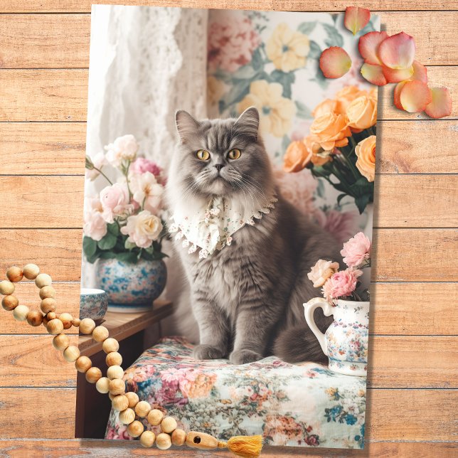 Mousseline Chat Boho en Floral 1 Papier Découpage (Créateur téléchargé)