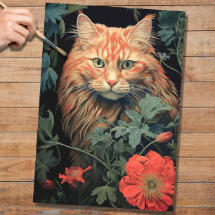 Mousseline Chat en Tapisserie 2 Papier de découpage