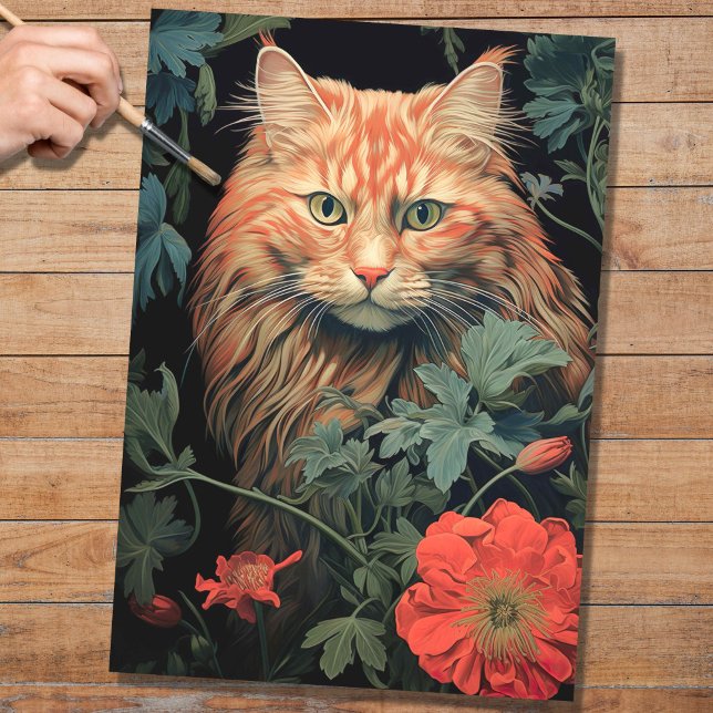 Mousseline Chat en Tapisserie 2 Papier de découpage (Créateur téléchargé)