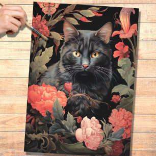Mousseline Chat en Tapisserie 3 Papier de découpage