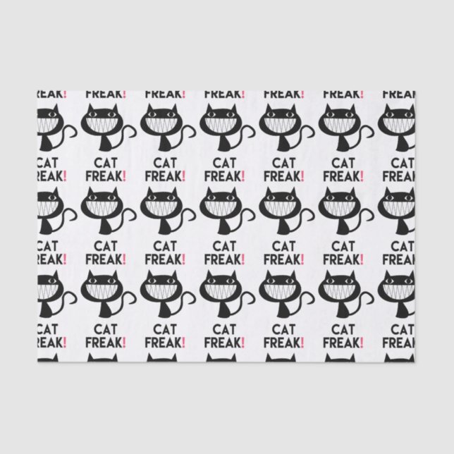 Mousseline Chat Freak ! Papier Tissu Fun (Recto)