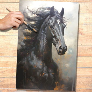 Mousseline Cheval Sauvage 8 Papier de découpage