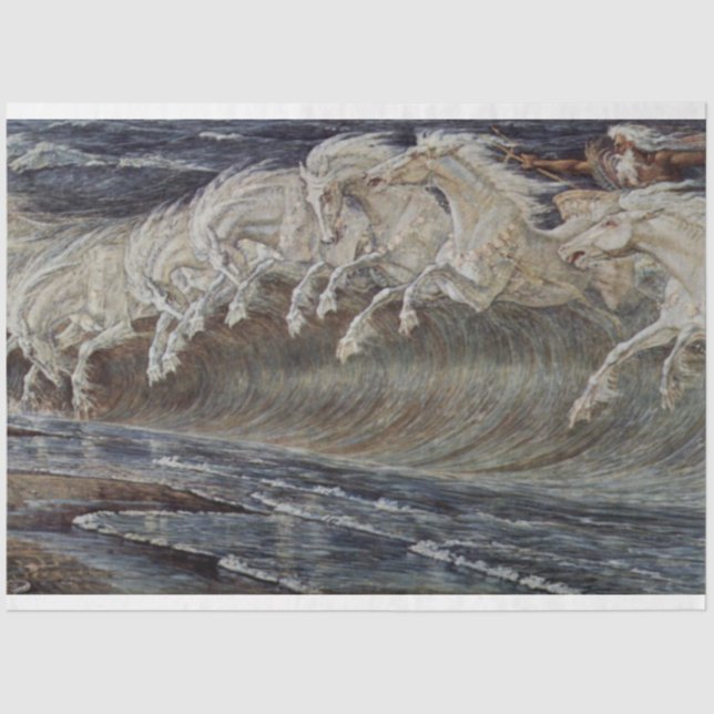 Mousseline Chevaux peignant du papier découpage (Recto)