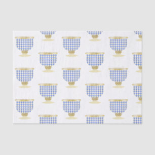 Mousseline Chinoiserie Aquarelle Chic Vase Tissu Papier
