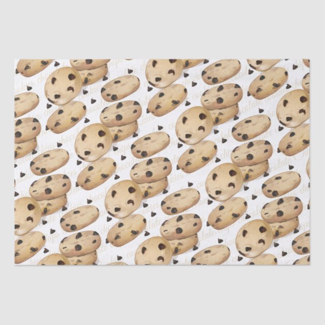 Mousseline Chocolat Chip Cookies Baking Gift Tissu Papier (Recto)